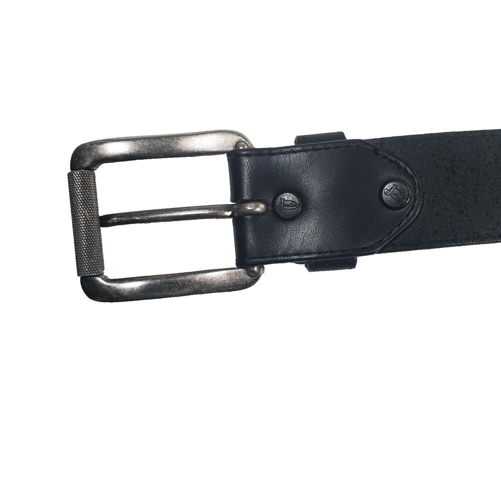 Justin Men’s Black Leather Belt Size 44 Made In USA Full Grain Classic 1.5" Wide - Picture 3 of 8